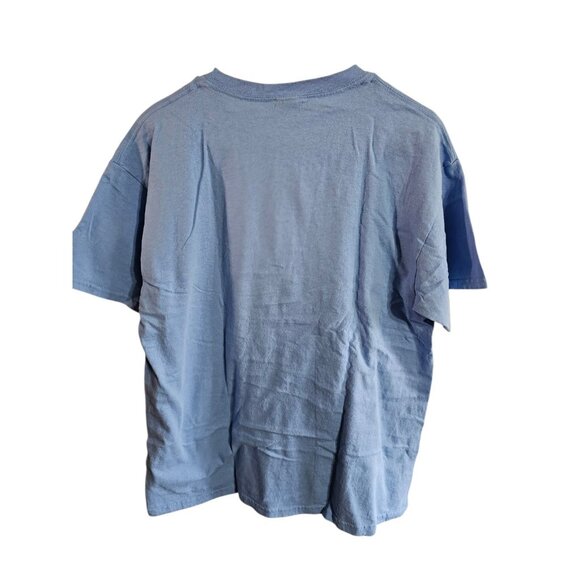 Gildan Unisex L Graphic T Shirt Blue Ken Rainbow Logo Retro Y2K Barbiecore - Picture 3 of 6